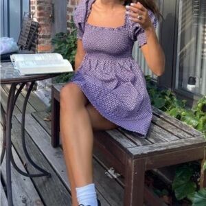 Hill House nap dress Athena Purple Jacquard